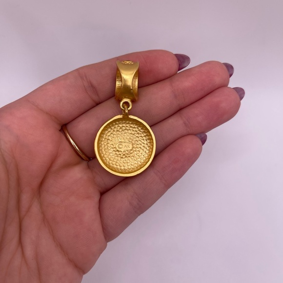 Anne Klein Enamel and Faux Pearl Pendant - Picture 3 of 3